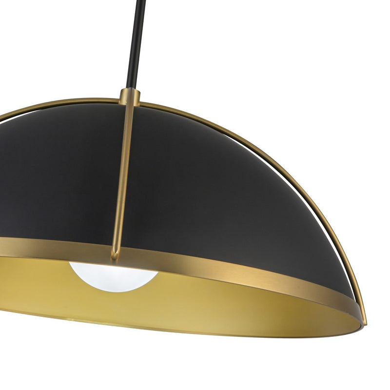 One Light Pendant<br /><span style="color:#4AB0CE;">Entrega: 4-10 dias en USA</span><br /><span style="color:#4AB0CE;font-size:60%;">PREGUNTE POR ENTREGA EN PANAMA</span><br />Collection: Dahlia<br />Finish: Black, Brushed Brass
