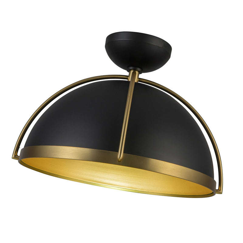 One Light Pendant<br /><span style="color:#4AB0CE;">Entrega: 4-10 dias en USA</span><br /><span style="color:#4AB0CE;font-size:60%;">PREGUNTE POR ENTREGA EN PANAMA</span><br />Collection: Dahlia<br />Finish: Black, Brushed Brass