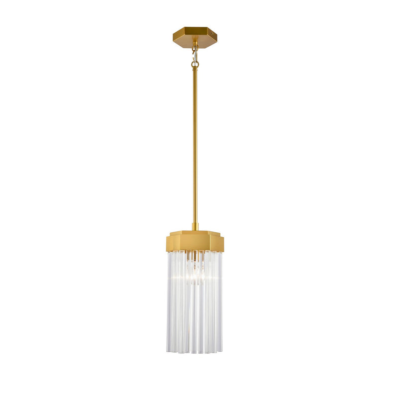 One Light Pendant<br /><span style="color:#4AB0CE;">Entrega: 4-10 dias en USA</span><br /><span style="color:#4AB0CE;font-size:60%;">PREGUNTE POR ENTREGA EN PANAMA</span><br />Collection: Emma<br />Finish: Brushed Brass