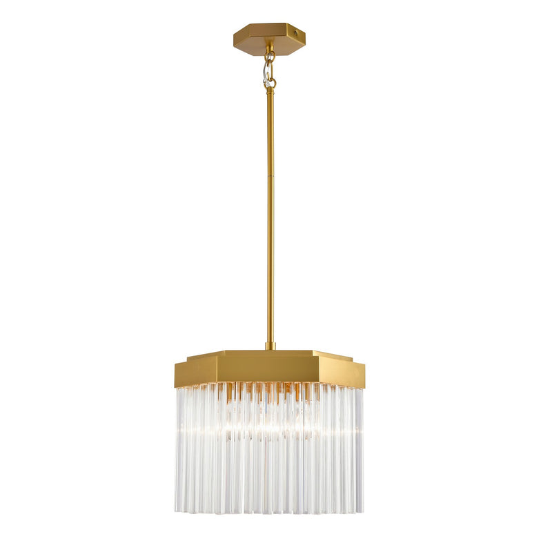 Three Light Pendant<br /><span style="color:#4AB0CE;">Entrega: 4-10 dias en USA</span><br /><span style="color:#4AB0CE;font-size:60%;">PREGUNTE POR ENTREGA EN PANAMA</span><br />Collection: Emma<br />Finish: Brushed Brass