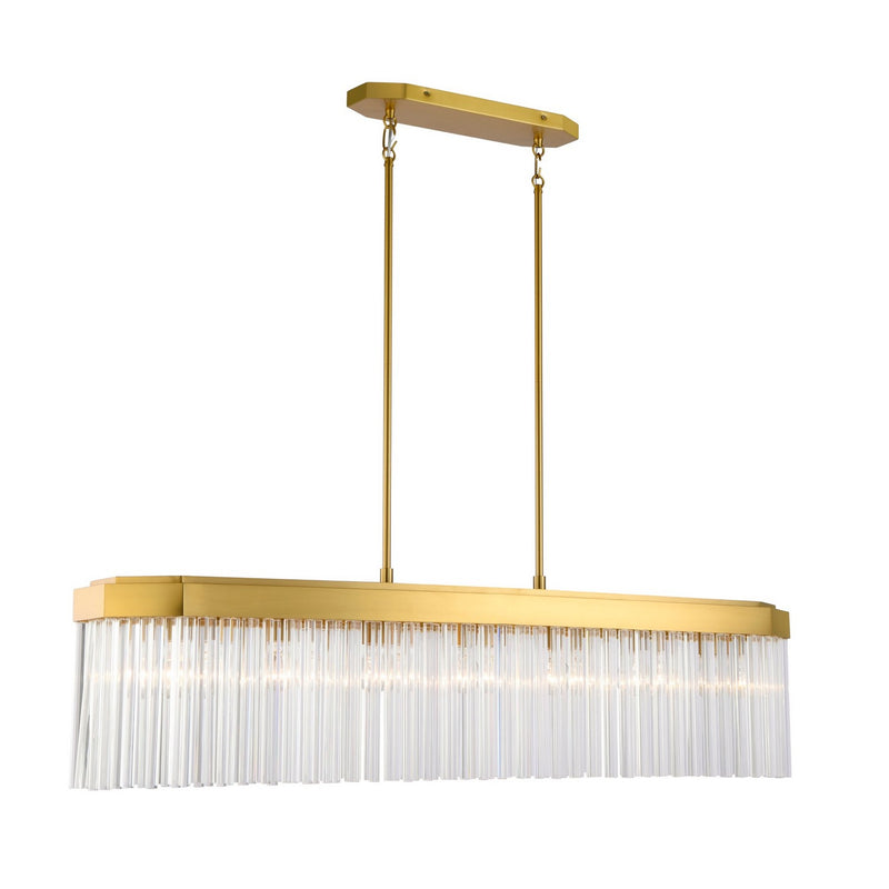 Seven Light Island Pendant<br /><span style="color:#4AB0CE;">Entrega: 4-10 dias en USA</span><br /><span style="color:#4AB0CE;font-size:60%;">PREGUNTE POR ENTREGA EN PANAMA</span><br />Collection: Emma<br />Finish: Brushed Brass