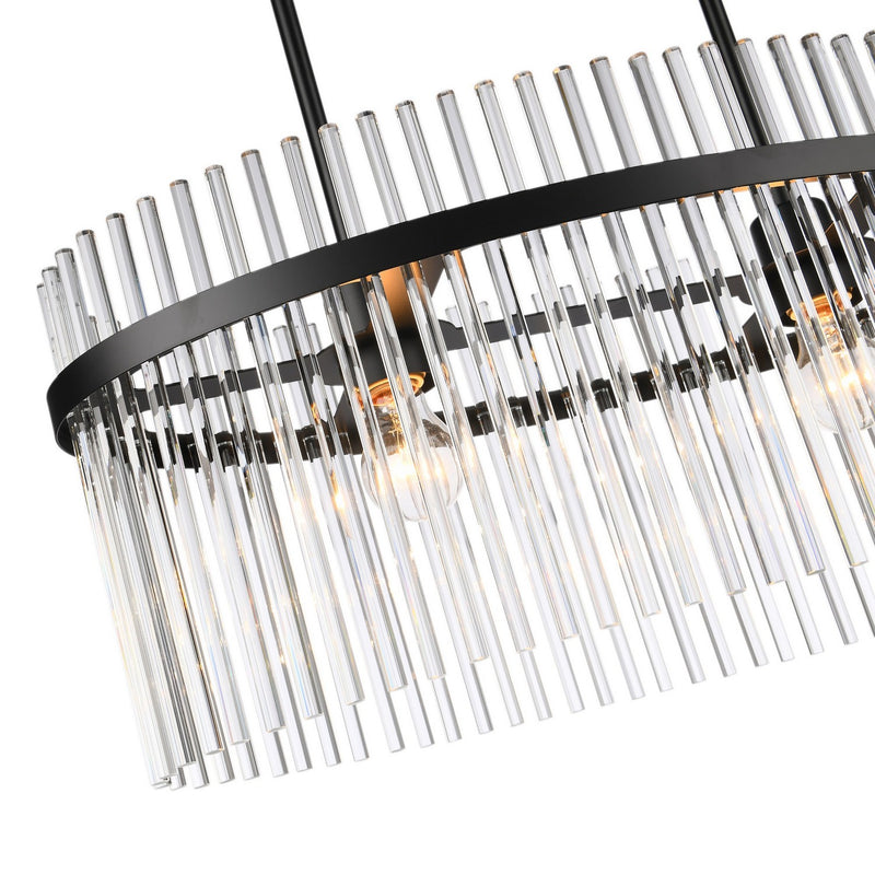 Two Light Chandelier<br /><span style="color:#4AB0CE;">Entrega: 4-10 dias en USA</span><br /><span style="color:#4AB0CE;font-size:60%;">PREGUNTE POR ENTREGA EN PANAMA</span><br />Collection: Ava<br />Finish: Black