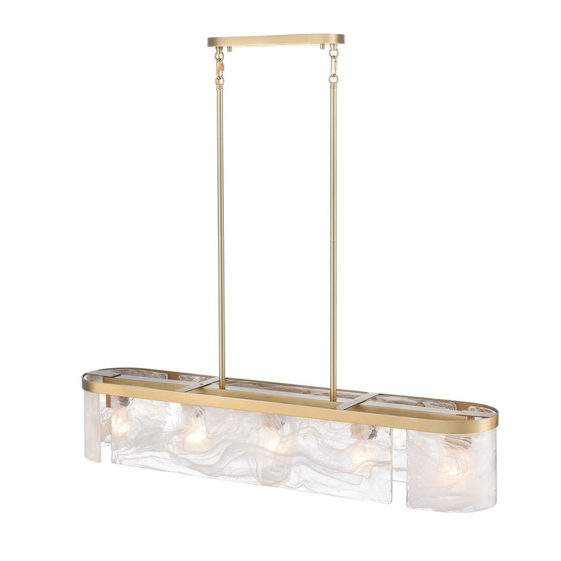 Six Light Island Pendant<br /><span style="color:#4AB0CE;">Entrega: 4-10 dias en USA</span><br /><span style="color:#4AB0CE;font-size:60%;">PREGUNTE POR ENTREGA EN PANAMA</span><br />Collection: Skye<br />Finish: Brass