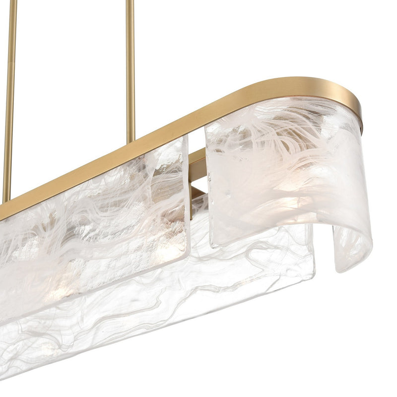 Artcraft Canada - AC12175BR - Six Light Island Pendant - Skye - Brass