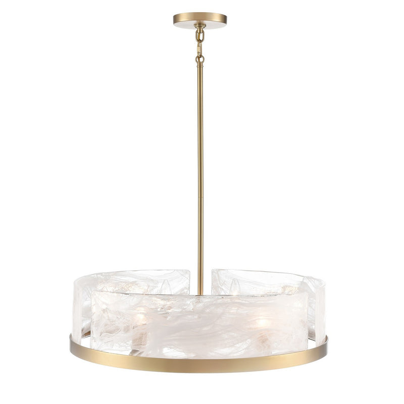 Six Light Chandelier<br /><span style="color:#4AB0CE;">Entrega: 4-10 dias en USA</span><br /><span style="color:#4AB0CE;font-size:60%;">PREGUNTE POR ENTREGA EN PANAMA</span><br />Collection: Skye<br />Finish: Brass