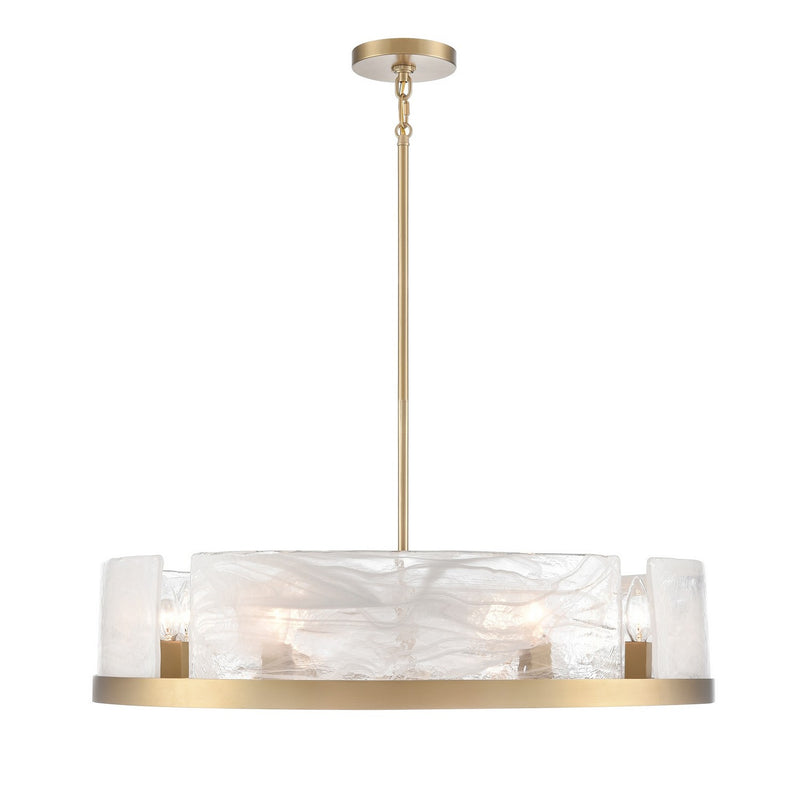 Eight Light Chandelier<br /><span style="color:#4AB0CE;">Entrega: 4-10 dias en USA</span><br /><span style="color:#4AB0CE;font-size:60%;">PREGUNTE POR ENTREGA EN PANAMA</span><br />Collection: Skye<br />Finish: Brass