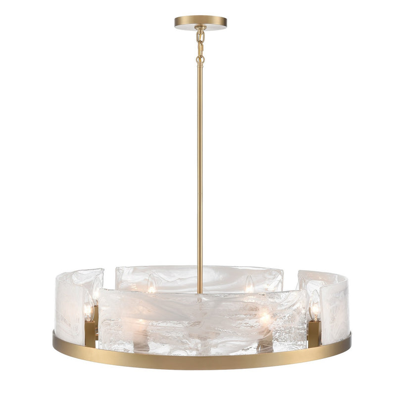Eight Light Chandelier<br /><span style="color:#4AB0CE;">Entrega: 4-10 dias en USA</span><br /><span style="color:#4AB0CE;font-size:60%;">PREGUNTE POR ENTREGA EN PANAMA</span><br />Collection: Skye<br />Finish: Brass