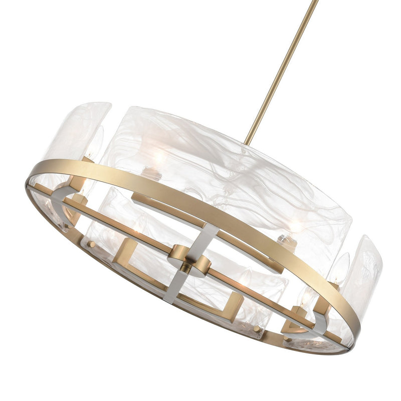 Eight Light Chandelier<br /><span style="color:#4AB0CE;">Entrega: 4-10 dias en USA</span><br /><span style="color:#4AB0CE;font-size:60%;">PREGUNTE POR ENTREGA EN PANAMA</span><br />Collection: Skye<br />Finish: Brass