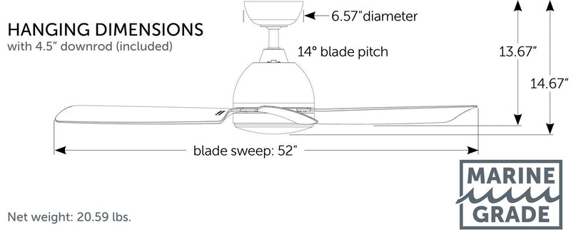 Fanimation - FP6752BLM - 52"Ceiling Fan - Starboard L - Black