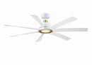 60"Ceiling Fan<br /><span style="color:#4AB0CE;">Entrega: 4-10 dias en USA</span><br /><span style="color:#4AB0CE;font-size:60%;">PREGUNTE POR ENTREGA EN PANAMA</span><br />Collection: Lenzi<br />Finish: Matte White w/Brushed Satin Brass