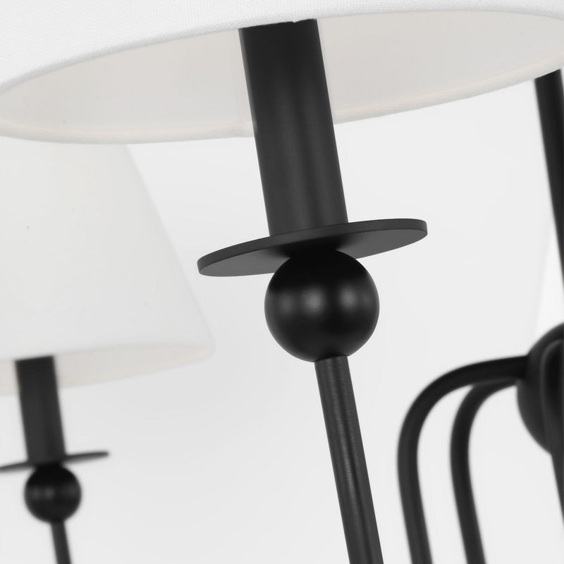 Visual Comfort Studio - DJC1246MBK - Six Light Chandelier - Elsay - Midnight Black