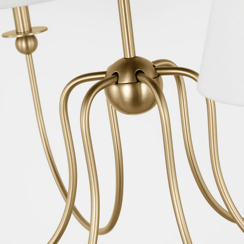 Six Light Chandelier<br /><span style="color:#4AB0CE;">Entrega: 4-10 dias en USA</span><br /><span style="color:#4AB0CE;font-size:60%;">PREGUNTE POR ENTREGA EN PANAMA</span><br />Collection: Elsay<br />Finish: Satin Brass