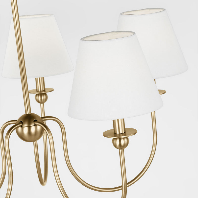 Five Light Chandelier<br /><span style="color:#4AB0CE;">Entrega: 4-10 dias en USA</span><br /><span style="color:#4AB0CE;font-size:60%;">PREGUNTE POR ENTREGA EN PANAMA</span><br />Collection: Elsay<br />Finish: Satin Brass