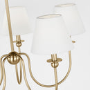 Five Light Chandelier<br /><span style="color:#4AB0CE;">Entrega: 4-10 dias en USA</span><br /><span style="color:#4AB0CE;font-size:60%;">PREGUNTE POR ENTREGA EN PANAMA</span><br />Collection: Elsay<br />Finish: Satin Brass