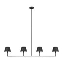 Four Light Linear Chandelier<br /><span style="color:#4AB0CE;">Entrega: 20-21 semanas en USA</span><br /><span style="color:#4AB0CE;font-size:60%;">PREGUNTE POR ENTREGA EN PANAMA</span><br />Collection: Ender<br />Finish: Midnight Black