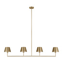 Four Light Linear Chandelier<br /><span style="color:#4AB0CE;">Entrega: 4-10 dias en USA</span><br /><span style="color:#4AB0CE;font-size:60%;">PREGUNTE POR ENTREGA EN PANAMA</span><br />Collection: Ender<br />Finish: Satin Brass