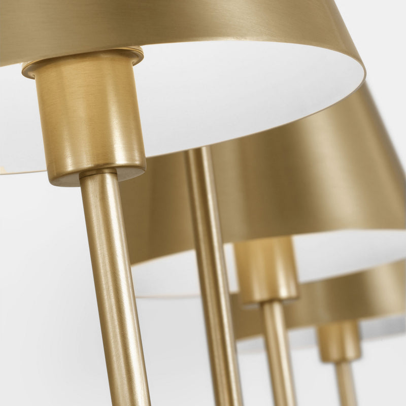 Four Light Linear Chandelier<br /><span style="color:#4AB0CE;">Entrega: 4-10 dias en USA</span><br /><span style="color:#4AB0CE;font-size:60%;">PREGUNTE POR ENTREGA EN PANAMA</span><br />Collection: Ender<br />Finish: Satin Brass