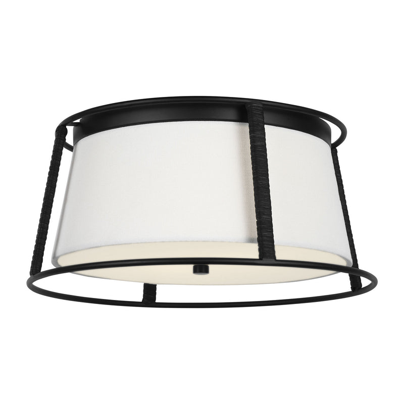 Two Light Flush Mount<br /><span style="color:#4AB0CE;">Entrega: 4-10 dias en USA</span><br /><span style="color:#4AB0CE;font-size:60%;">PREGUNTE POR ENTREGA EN PANAMA</span><br />Collection: Cortes<br />Finish: Midnight Black