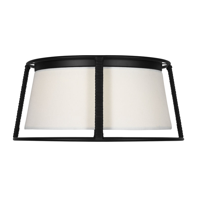 Two Light Flush Mount<br /><span style="color:#4AB0CE;">Entrega: 4-10 dias en USA</span><br /><span style="color:#4AB0CE;font-size:60%;">PREGUNTE POR ENTREGA EN PANAMA</span><br />Collection: Cortes<br />Finish: Midnight Black