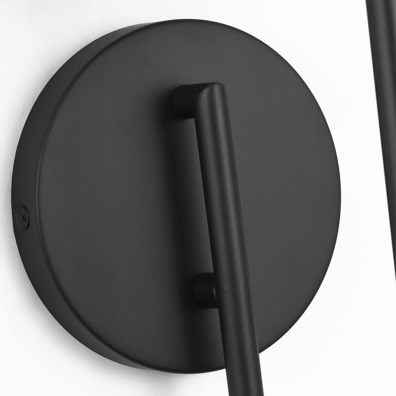 One Light Wall Sconce<br /><span style="color:#4AB0CE;">Entrega: 4-10 dias en USA</span><br /><span style="color:#4AB0CE;font-size:60%;">PREGUNTE POR ENTREGA EN PANAMA</span><br />Collection: Ender<br />Finish: Midnight Black