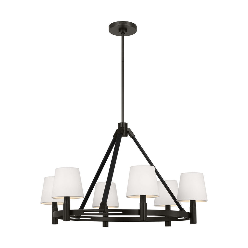 Six Light Chandelier<br /><span style="color:#4AB0CE;">Entrega: 4-10 dias en USA</span><br /><span style="color:#4AB0CE;font-size:60%;">PREGUNTE POR ENTREGA EN PANAMA</span><br />Collection: Grayson<br />Finish: Aged Iron