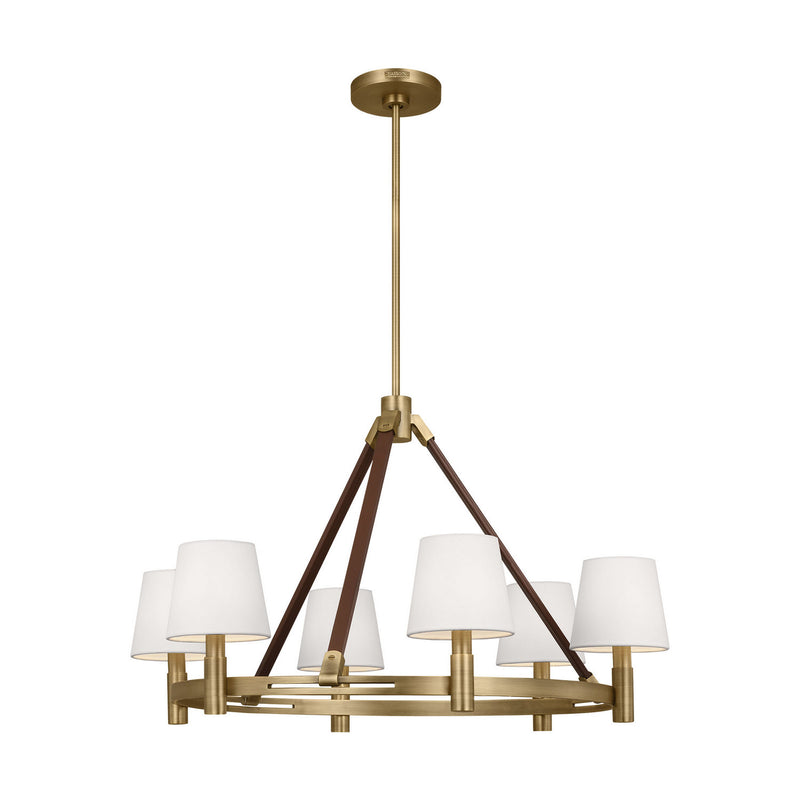 Six Light Chandelier<br /><span style="color:#4AB0CE;">Entrega: 4-10 dias en USA</span><br /><span style="color:#4AB0CE;font-size:60%;">PREGUNTE POR ENTREGA EN PANAMA</span><br />Collection: Grayson<br />Finish: Time Worn Brass