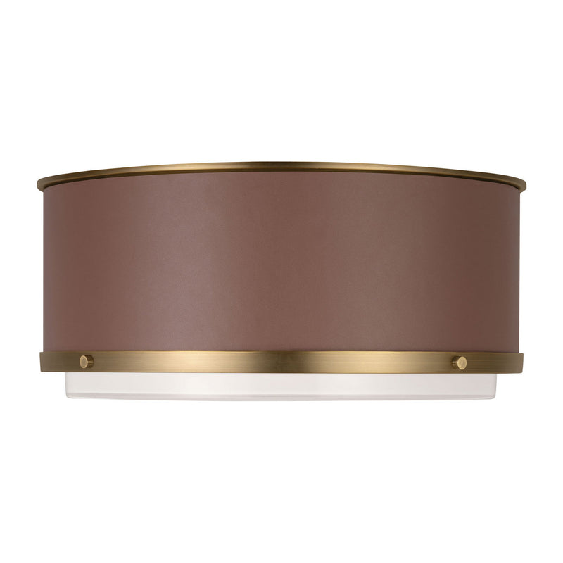 Two Light Flush Mount<br /><span style="color:#4AB0CE;">Entrega: 4-10 dias en USA</span><br /><span style="color:#4AB0CE;font-size:60%;">PREGUNTE POR ENTREGA EN PANAMA</span><br />Collection: Marlowe<br />Finish: Time Worn Brass