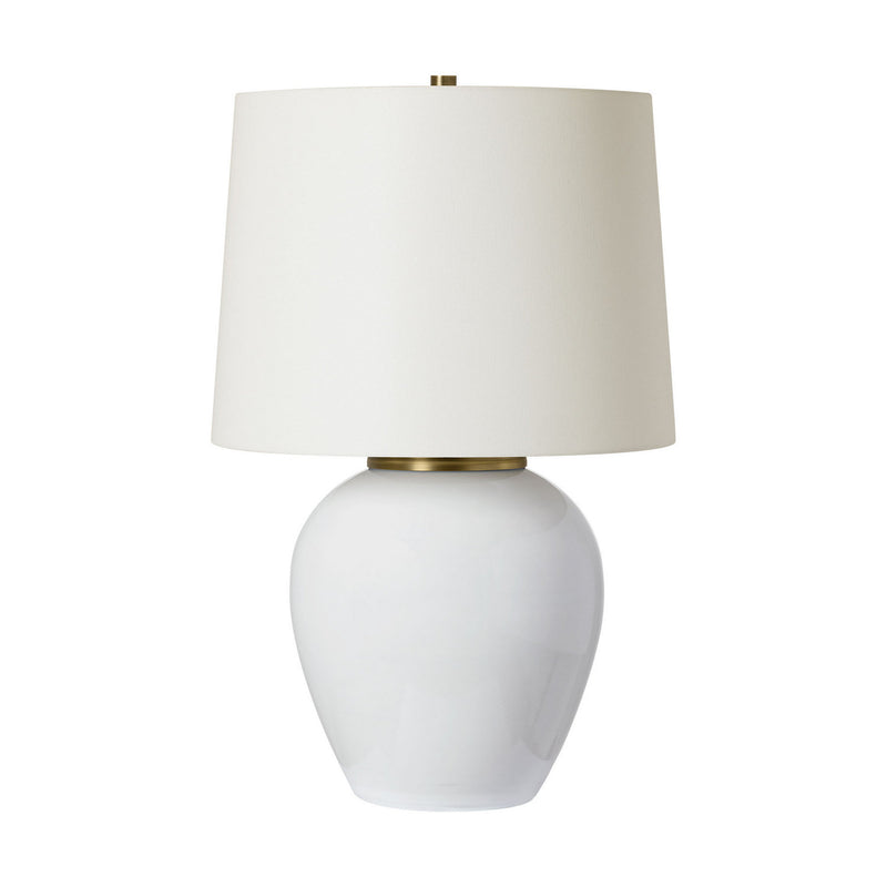 One Light Table Lamp<br /><span style="color:#4AB0CE;">Entrega: 4-10 dias en USA</span><br /><span style="color:#4AB0CE;font-size:60%;">PREGUNTE POR ENTREGA EN PANAMA</span><br />Collection: Lilian<br />Finish: New White