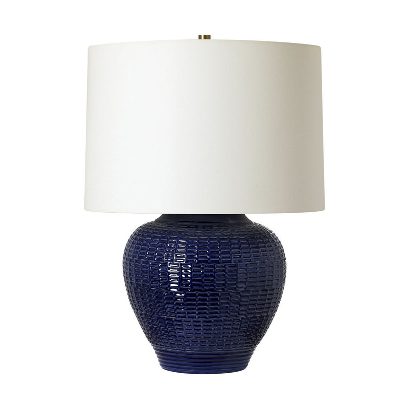One Light Table Lamp<br /><span style="color:#4AB0CE;">Entrega: 4-10 dias en USA</span><br /><span style="color:#4AB0CE;font-size:60%;">PREGUNTE POR ENTREGA EN PANAMA</span><br />Collection: Marcel<br />Finish: Crystal Cobalt