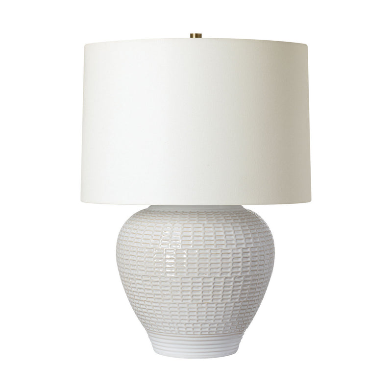 One Light Table Lamp<br /><span style="color:#4AB0CE;">Entrega: 4-10 dias en USA</span><br /><span style="color:#4AB0CE;font-size:60%;">PREGUNTE POR ENTREGA EN PANAMA</span><br />Collection: Marcel<br />Finish: New White