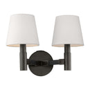 Two Light Wall Sconce<br /><span style="color:#4AB0CE;">Entrega: 4-10 dias en USA</span><br /><span style="color:#4AB0CE;font-size:60%;">PREGUNTE POR ENTREGA EN PANAMA</span><br />Collection: Grayson<br />Finish: Aged Iron