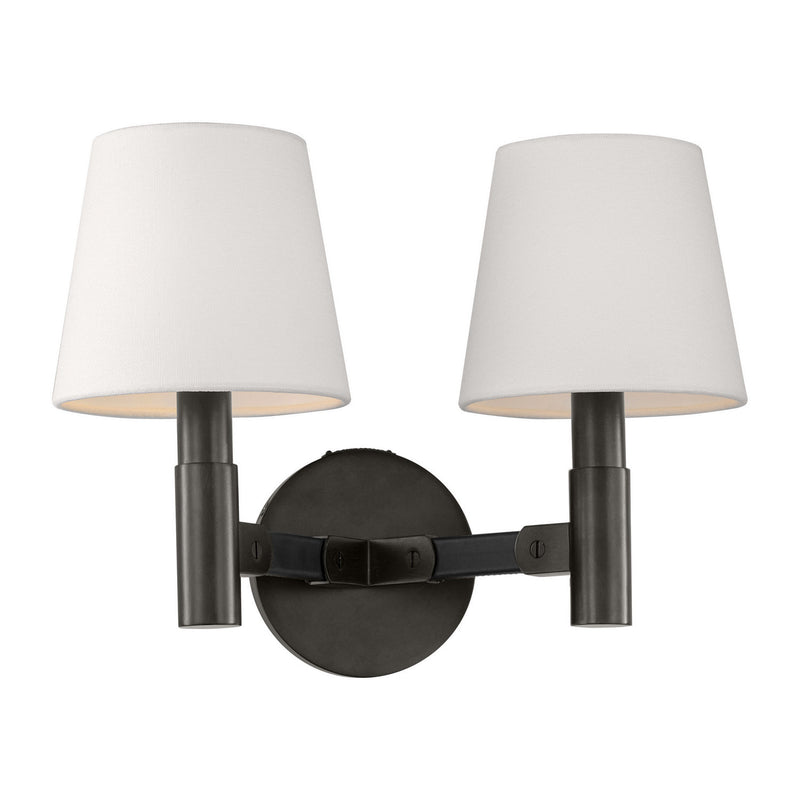 Two Light Wall Sconce<br /><span style="color:#4AB0CE;">Entrega: 4-10 dias en USA</span><br /><span style="color:#4AB0CE;font-size:60%;">PREGUNTE POR ENTREGA EN PANAMA</span><br />Collection: Grayson<br />Finish: Aged Iron