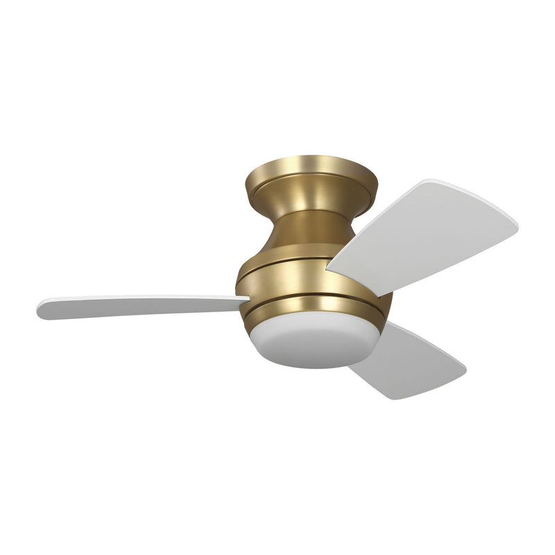 32" Ceiling Fan<br /><span style="color:#4AB0CE;">Entrega: 4-10 dias en USA</span><br /><span style="color:#4AB0CE;font-size:60%;">PREGUNTE POR ENTREGA EN PANAMA</span><br />Collection: Ikon 32 Hugger LED<br />Finish: Burnished Brass