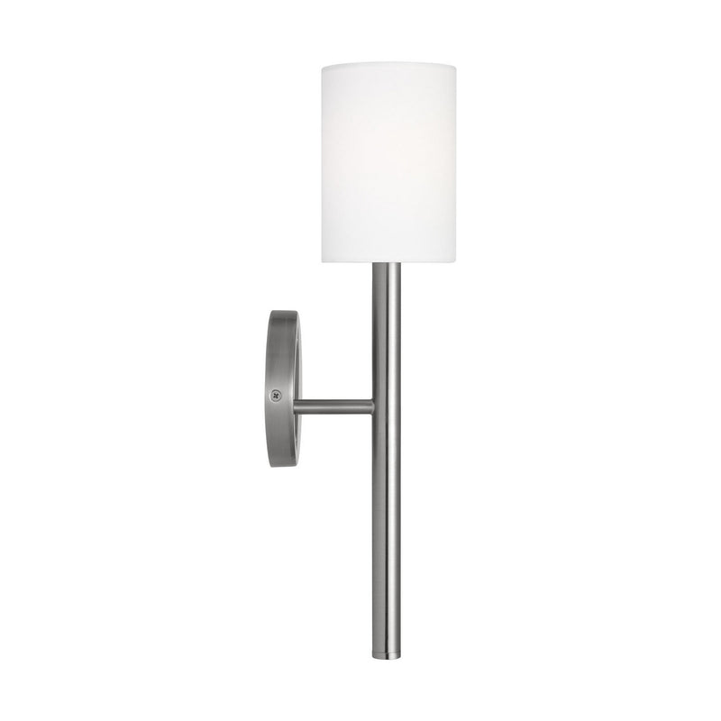One Light Wall Sconce<br /><span style="color:#4AB0CE;">Entrega: 4-10 dias en USA</span><br /><span style="color:#4AB0CE;font-size:60%;">PREGUNTE POR ENTREGA EN PANAMA</span><br />Collection: Egmont<br />Finish: Brushed Nickel