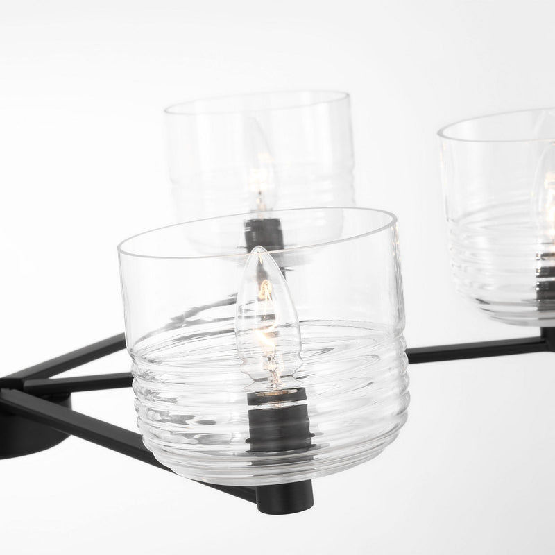 Six Light Chandelier<br /><span style="color:#4AB0CE;">Entrega: 4-10 dias en USA</span><br /><span style="color:#4AB0CE;font-size:60%;">PREGUNTE POR ENTREGA EN PANAMA</span><br />Collection: Lochdale<br />Finish: Midnight Black