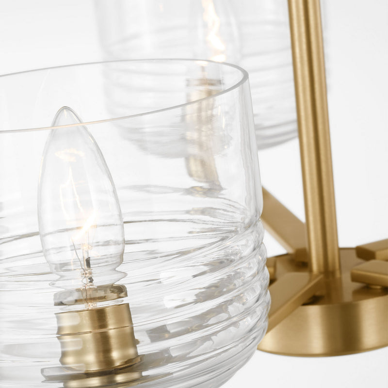 Visual Comfort Studio - DJC1225SB - Five Light Chandelier - Lochdale - Satin Brass