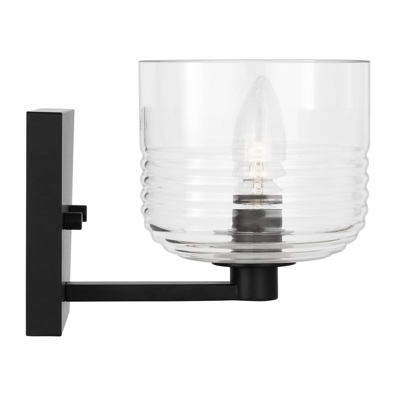 One Light Wall Sconce<br /><span style="color:#4AB0CE;">Entrega: 4-10 dias en USA</span><br /><span style="color:#4AB0CE;font-size:60%;">PREGUNTE POR ENTREGA EN PANAMA</span><br />Collection: Lochdale<br />Finish: Midnight Black