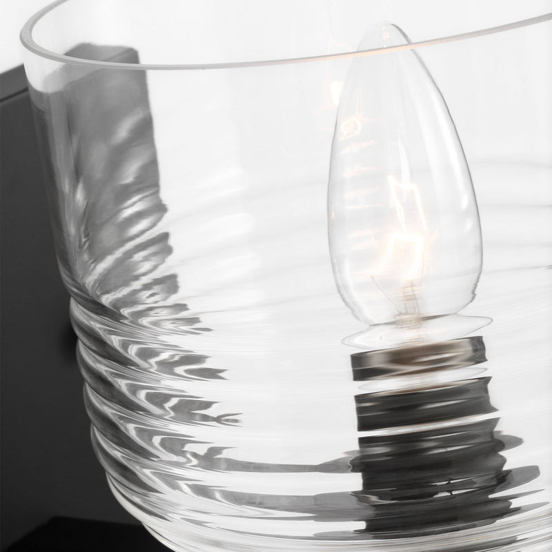 One Light Wall Sconce<br /><span style="color:#4AB0CE;">Entrega: 4-10 dias en USA</span><br /><span style="color:#4AB0CE;font-size:60%;">PREGUNTE POR ENTREGA EN PANAMA</span><br />Collection: Lochdale<br />Finish: Midnight Black