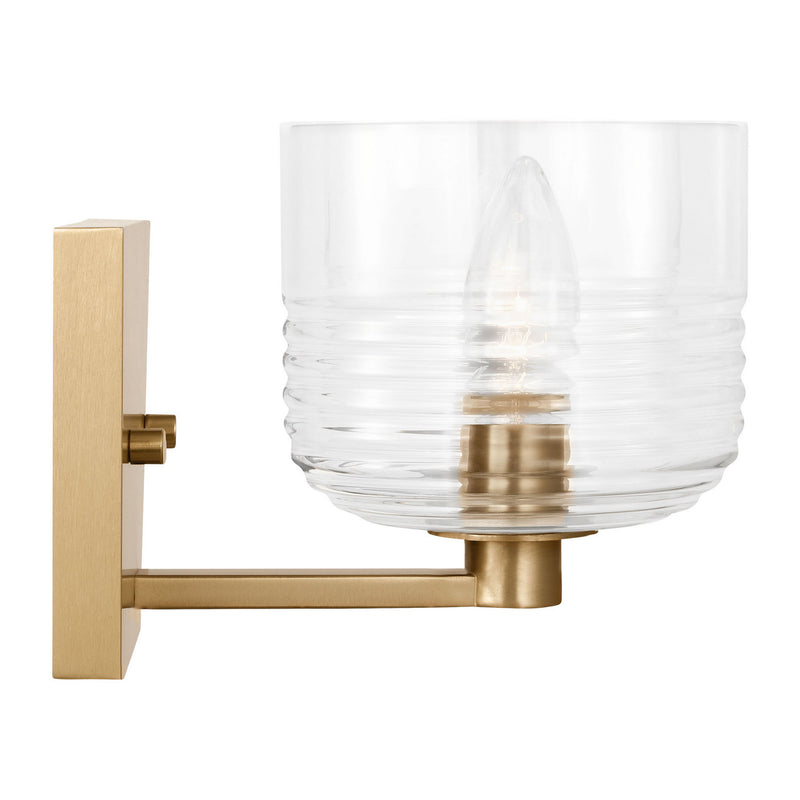 One Light Wall Sconce<br /><span style="color:#4AB0CE;">Entrega: 4-10 dias en USA</span><br /><span style="color:#4AB0CE;font-size:60%;">PREGUNTE POR ENTREGA EN PANAMA</span><br />Collection: Lochdale<br />Finish: Satin Brass