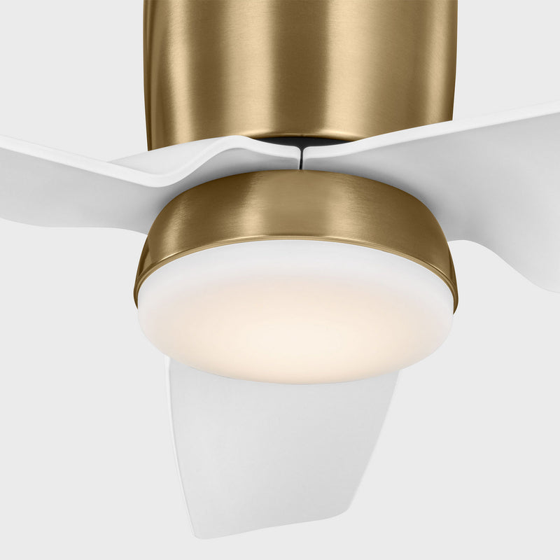 44"Ceiling Fan<br /><span style="color:#4AB0CE;">Entrega: 2-3 semanas en USA</span><br /><span style="color:#4AB0CE;font-size:60%;">PREGUNTE POR ENTREGA EN PANAMA</span><br />Collection: Colgin 44 Hugger LED<br />Finish: Satin Brass