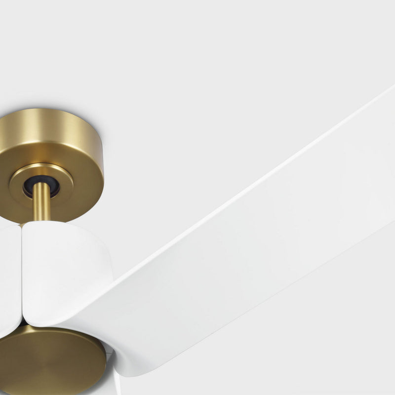 52"Ceiling Fan<br /><span style="color:#4AB0CE;">Entrega: 4-10 dias en USA</span><br /><span style="color:#4AB0CE;font-size:60%;">PREGUNTE POR ENTREGA EN PANAMA</span><br />Collection: Peel Smart 52 LED<br />Finish: Burnished Brass