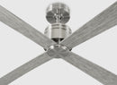 Visual Comfort Fan - 4LNCR72BS - 72" Ceiling Fan - Launceton 72 - Brushed Steel