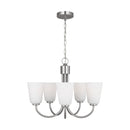Five Light Chandelier<br /><span style="color:#4AB0CE;">Entrega: 4-10 dias en USA</span><br /><span style="color:#4AB0CE;font-size:60%;">PREGUNTE POR ENTREGA EN PANAMA</span><br />Collection: Miles<br />Finish: Brushed Nickel