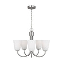 Five Light Chandelier<br /><span style="color:#4AB0CE;">Entrega: 4-10 dias en USA</span><br /><span style="color:#4AB0CE;font-size:60%;">PREGUNTE POR ENTREGA EN PANAMA</span><br />Collection: Miles<br />Finish: Brushed Nickel
