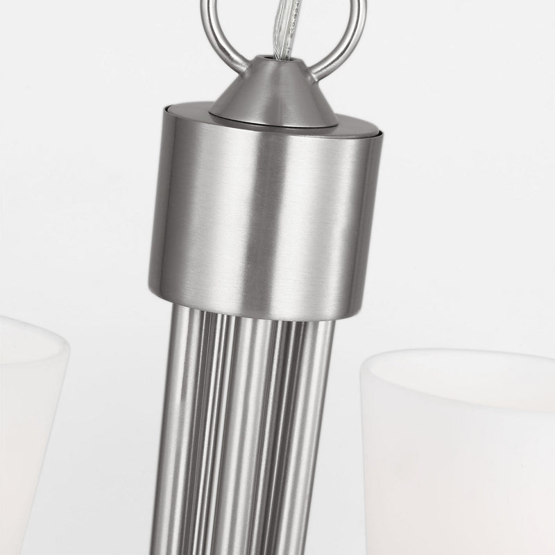 Generation Lighting - GLC1115BS - Five Light Chandelier - Miles - Brushed Nickel