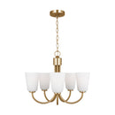 Five Light Chandelier<br /><span style="color:#4AB0CE;">Entrega: 4-10 dias en USA</span><br /><span style="color:#4AB0CE;font-size:60%;">PREGUNTE POR ENTREGA EN PANAMA</span><br />Collection: Miles<br />Finish: Satin Brass