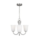 Three Light Chandelier<br /><span style="color:#4AB0CE;">Entrega: 4-10 dias en USA</span><br /><span style="color:#4AB0CE;font-size:60%;">PREGUNTE POR ENTREGA EN PANAMA</span><br />Collection: Miles<br />Finish: Brushed Nickel