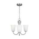 Three Light Chandelier<br /><span style="color:#4AB0CE;">Entrega: 4-10 dias en USA</span><br /><span style="color:#4AB0CE;font-size:60%;">PREGUNTE POR ENTREGA EN PANAMA</span><br />Collection: Miles<br />Finish: Brushed Nickel