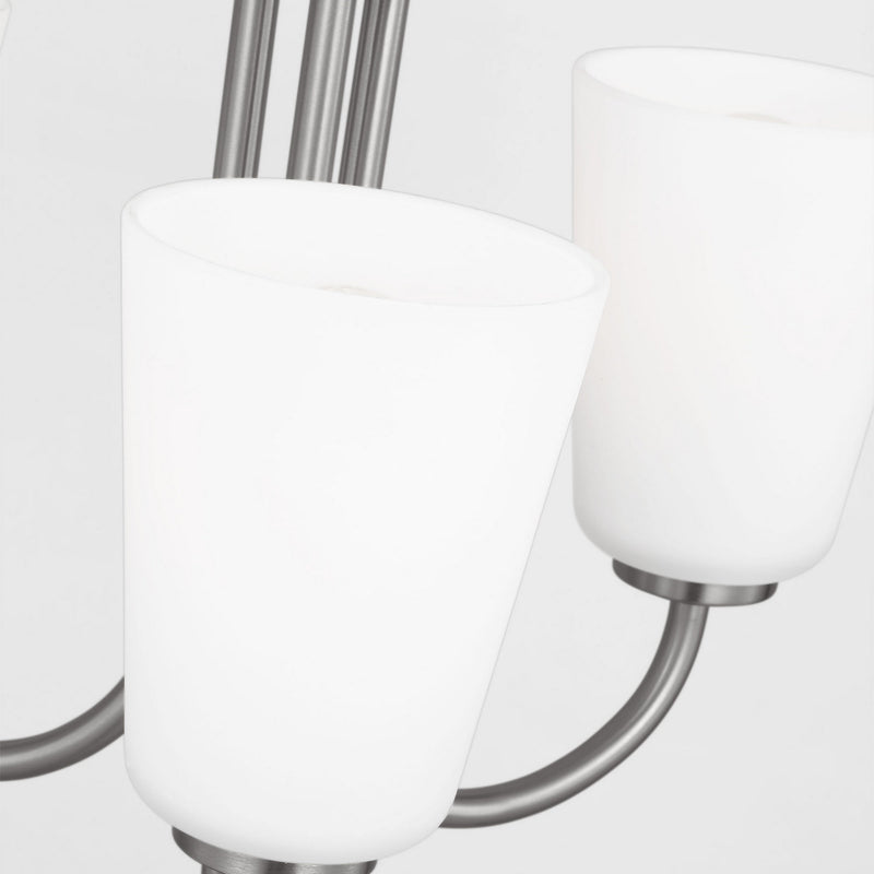 Three Light Chandelier<br /><span style="color:#4AB0CE;">Entrega: 2-3 semanas en USA</span><br /><span style="color:#4AB0CE;font-size:60%;">PREGUNTE POR ENTREGA EN PANAMA</span><br />Collection: Miles<br />Finish: Brushed Nickel