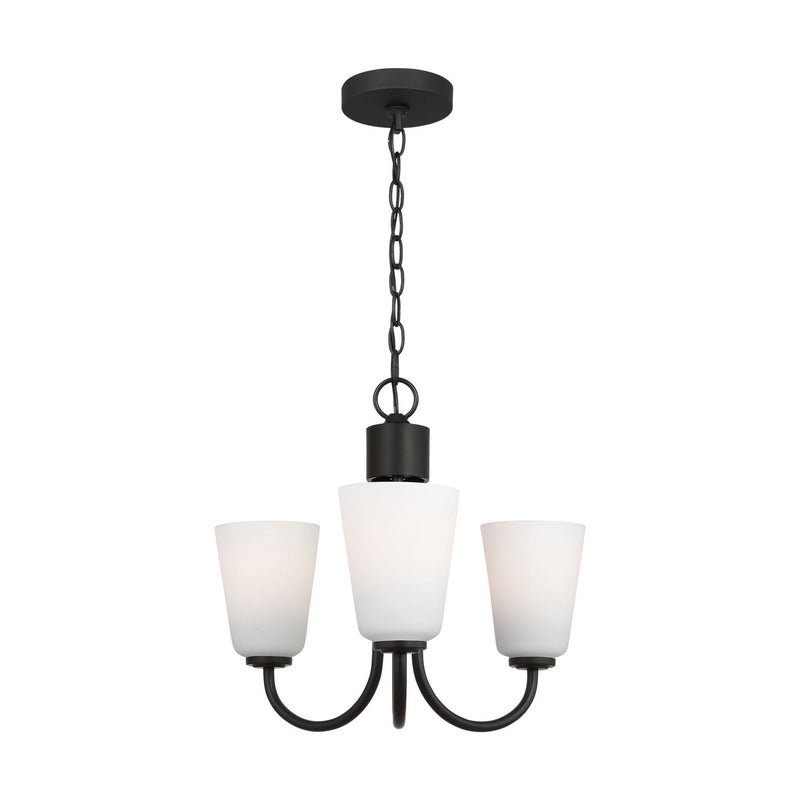 Three Light Chandelier<br /><span style="color:#4AB0CE;">Entrega: 4-10 dias en USA</span><br /><span style="color:#4AB0CE;font-size:60%;">PREGUNTE POR ENTREGA EN PANAMA</span><br />Collection: Miles<br />Finish: Midnight Black